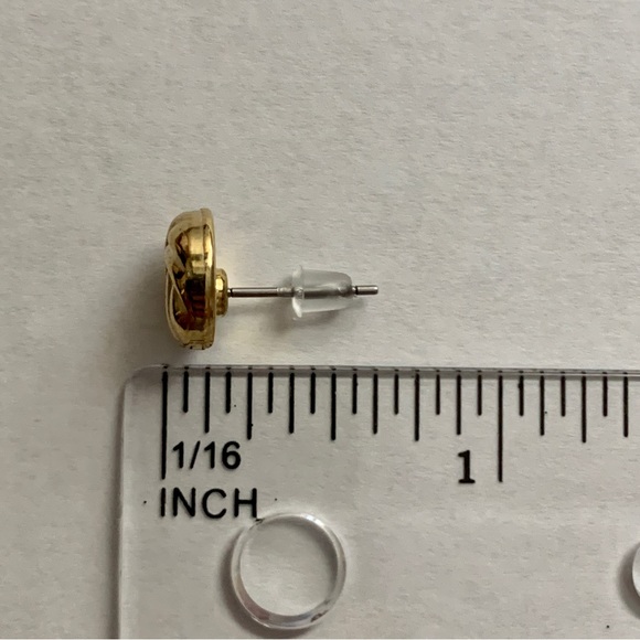 Gold Love Knot Stud Earrings - Picture 8 of 8